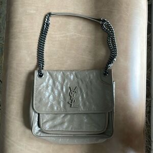 YSL tan shoulder/crossbody